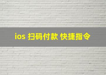 ios 扫码付款 快捷指令